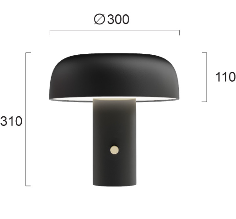 Настільний LED світильник Deva Black3
